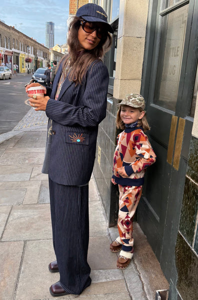 Never Fully Dressed Navy Arden Pinstripe Trouser
