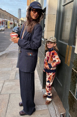 Never Fully Dressed Navy Arden Pinstripe Trouser