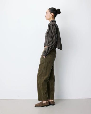 Grace & Mila Azelle Cropped Checked Shirt - Black