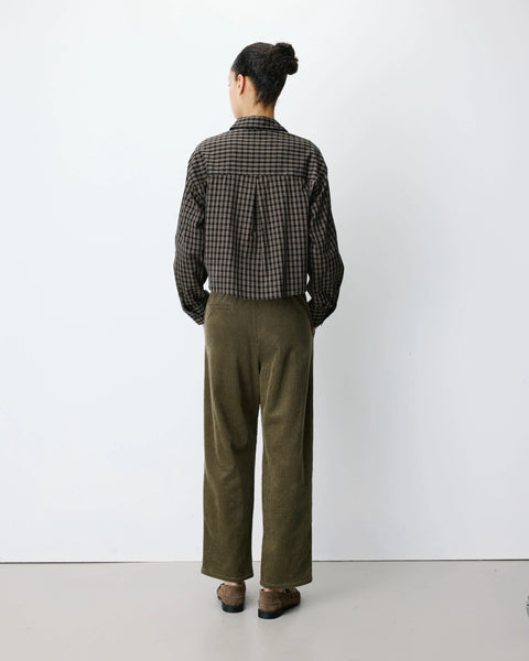 Grace & Mila Azelle Cropped Checked Shirt - Black