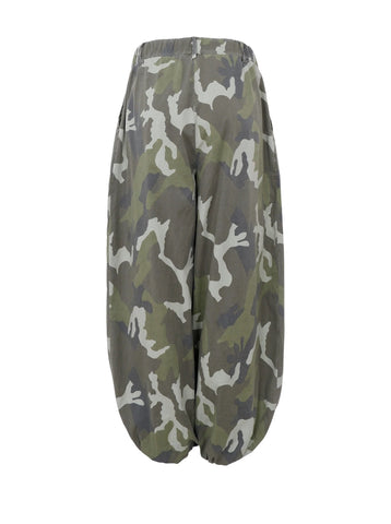 Black Colour BCAlly Balloon Trouser - Camo