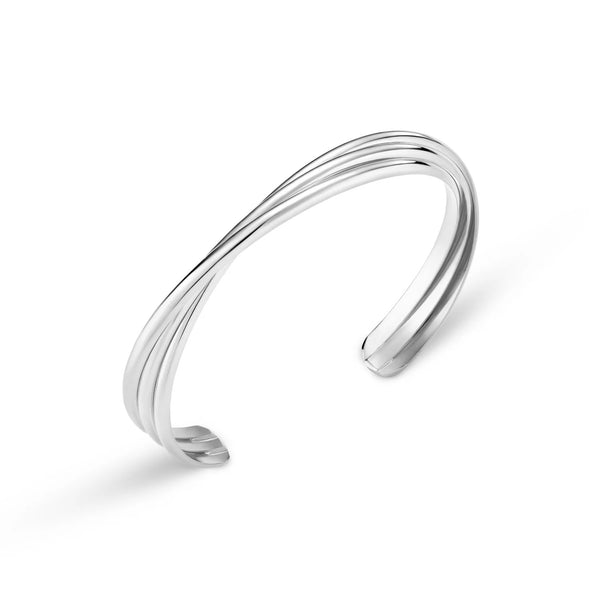 Orelia Jewellery Interlocking Open Bangle - Silver