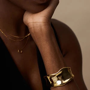 Orelia Jewellery Statement Organic Molten Metal Cuff - Gold