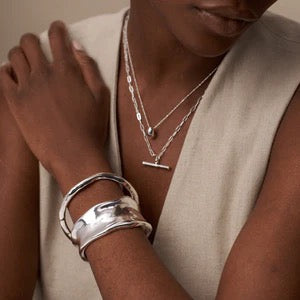 Orelia Jewellery Statement Organic Molten Metal Cuff - Silver