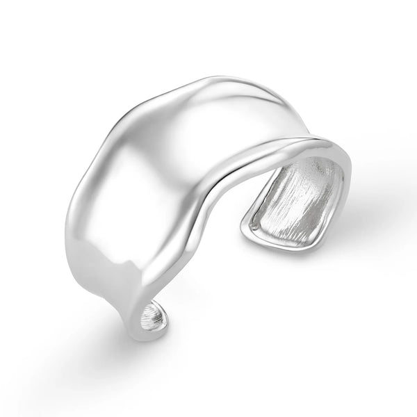 Orelia Jewellery Statement Organic Molten Metal Cuff - Silver