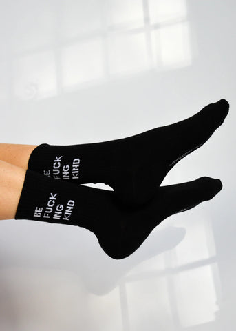 Soxygen Socks 'Be  F*ck!ng Kind' Socks - Black One Size