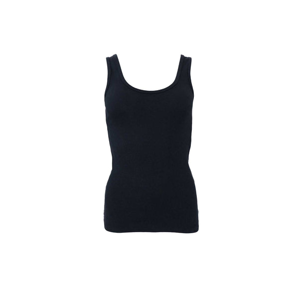 Black Colour BCVibs Rib Tank Vest - Black
