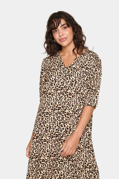 Saint Tropez GazelSZ Long Dress - Leopard Print