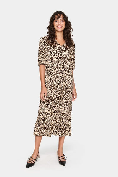 Saint Tropez GazelSZ Long Dress - Leopard Print