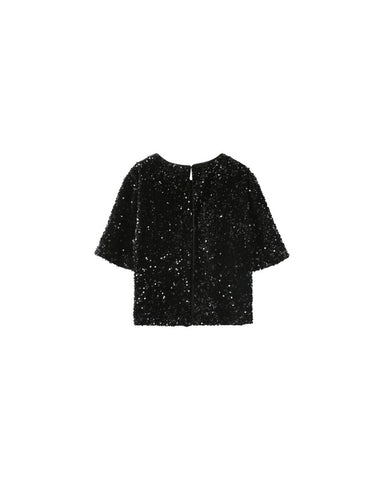 Grace & Mila Orta Sequin Top - Noir