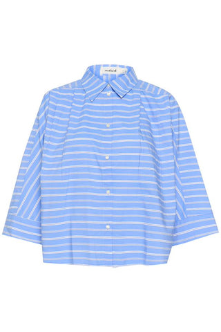 Soaked In Luxury Merona Stripe Shirt - Blue