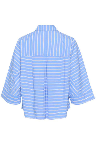 Soaked In Luxury Merona Stripe Shirt - Blue