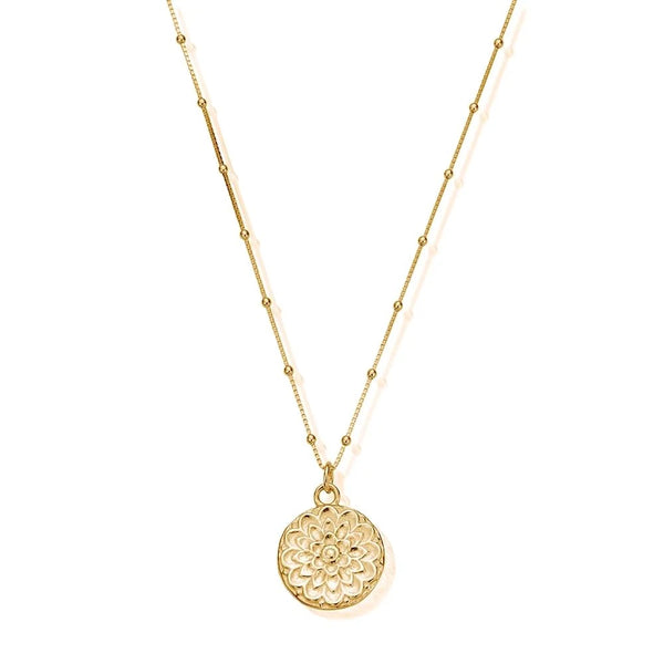 ChloBo Bobble Chain Moonflower Necklace - Gold