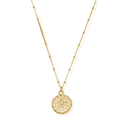 ChloBo Bobble Chain Moonflower Necklace - Gold