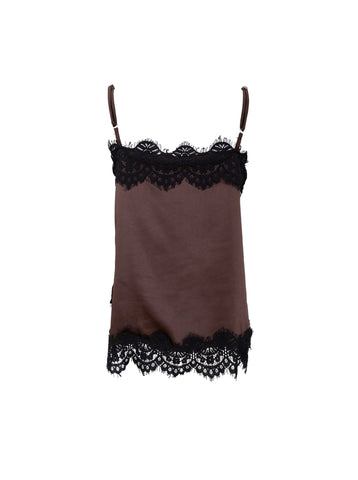 Black Colour BCEvie Lace Camisole - Coffee