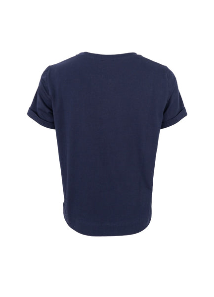 Black Colour Round Neck T-Shirt - Navy