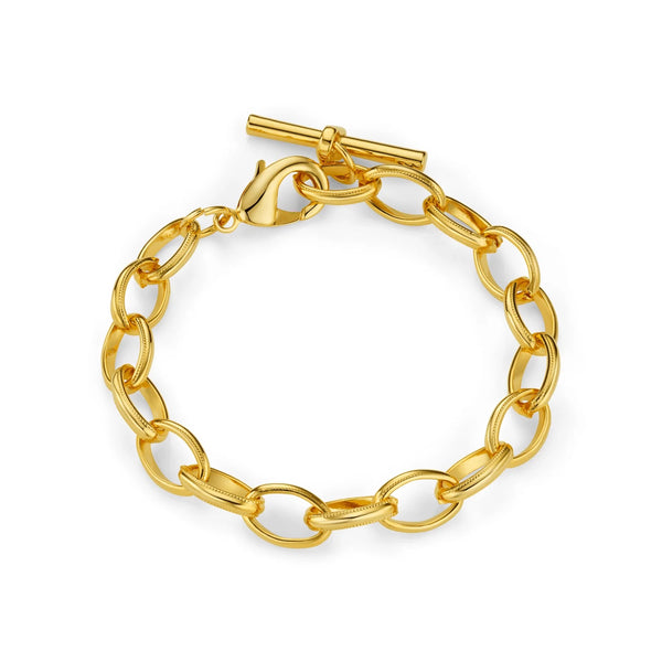 Orelia Jewellery Oval Link T-Bar Bracelet - Gold