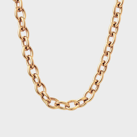 COLURi Thick Charm Chain Necklace - Gold Plated
