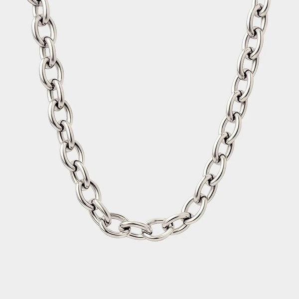 COLURi Thick Charm Chain Necklace - Silver