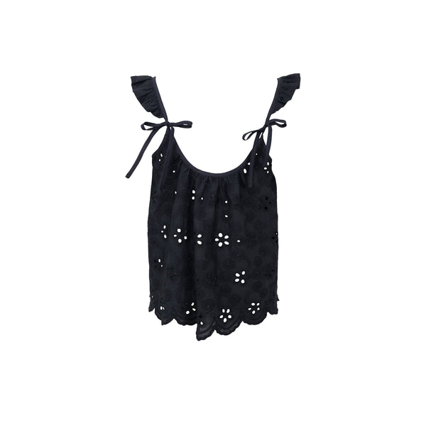 Black Colour BCJuliana Lace Strap Top - Black