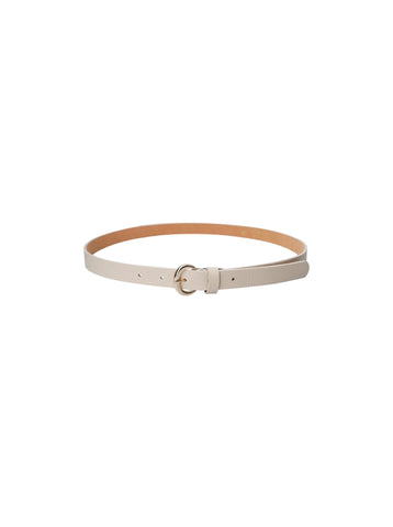 Black Colour BCSigi Leather Belt - Cream Pearl