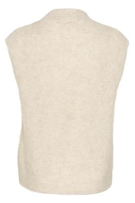 Soaked SLKarinne Slipover v Neck Knit - Creme