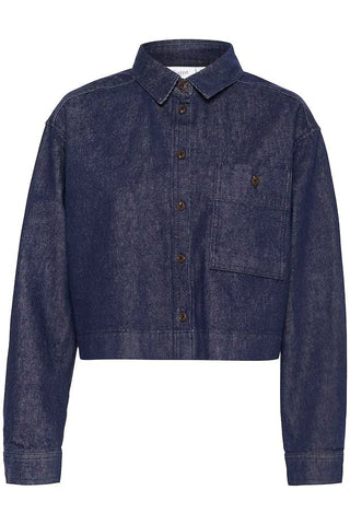 Saint Tropez GwynnethZS Denim Shirt - Dark Denim Blue