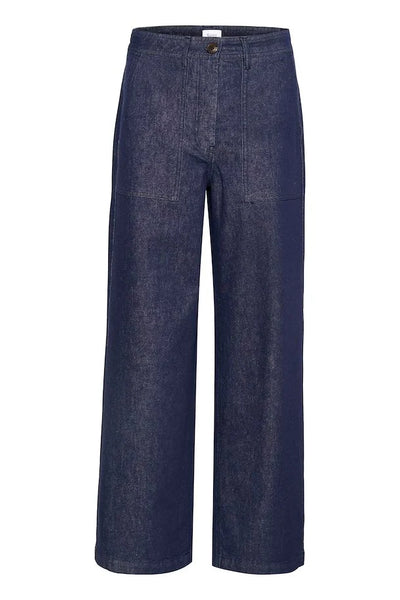 Saint Tropez Gwyneth Wide Denim Trousers - Dark Denim