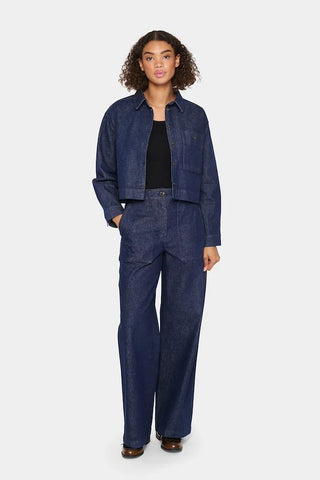 Saint Tropez Gwyneth Wide Denim Trousers - Dark Denim