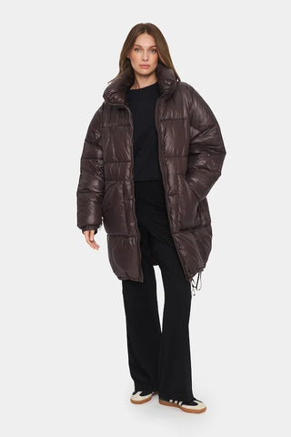 Saint Tropez FlorineSZ Puffer Coat - Dark Oak