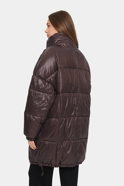 Saint Tropez FlorineSZ Puffer Coat - Dark Oak