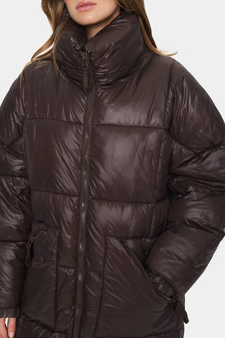 Saint Tropez FlorineSZ Puffer Coat - Dark Oak