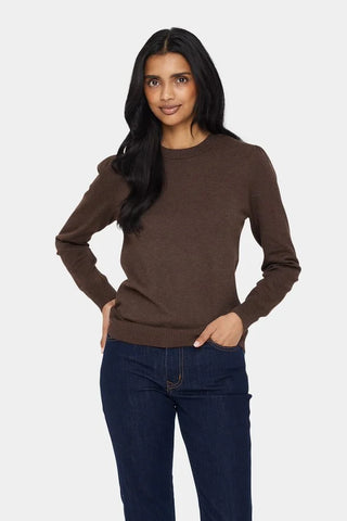 Saint Tropez MilaSZ Pullover - Dark Oak Melange