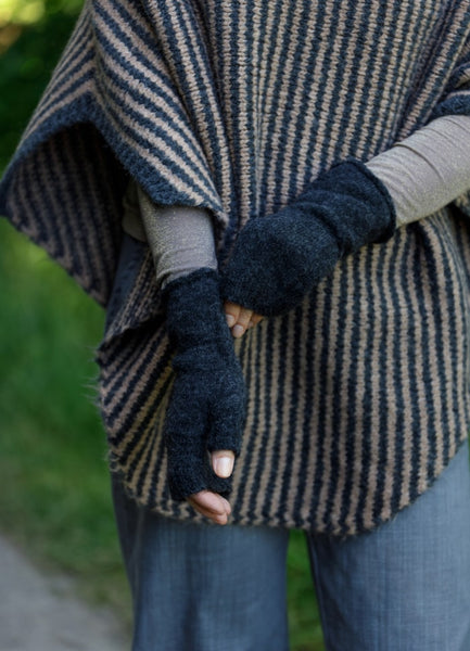 Black Colour BCDELL Short Handwarmers - Dk. Gray Melange