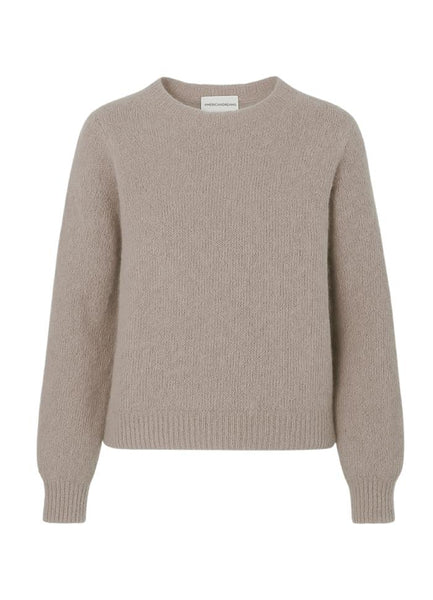 AMERICAN DREAMS Liana Round Neck Pullover - Light Beige