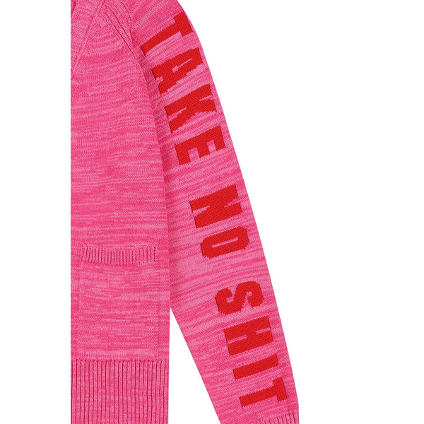 Black & Beech Do No Harm Take No Shit Cardigan - Hibiscus