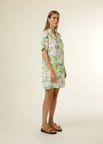 FRNCH Short Shirt Dress - Print