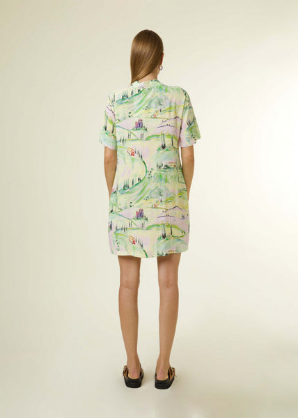 FRNCH Short Shirt Dress - Print