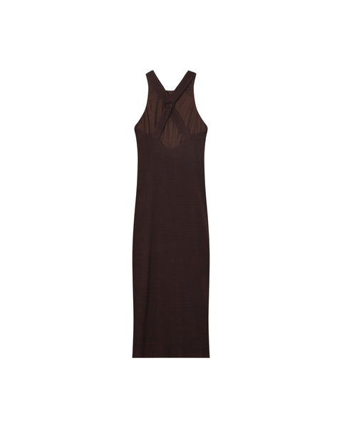 Grace & Mila Mirabelle Waffle Maxi Dress - Chocolate