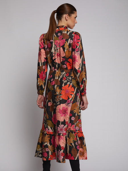 VILAGALLO Theresa Floral Printed Maxi Dress