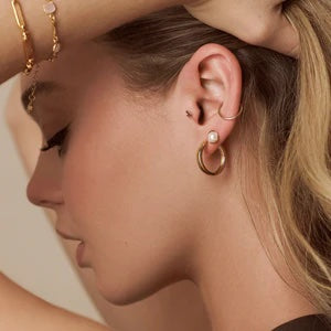 Orelia Jewellery Pearl Stud Earrings - Gold