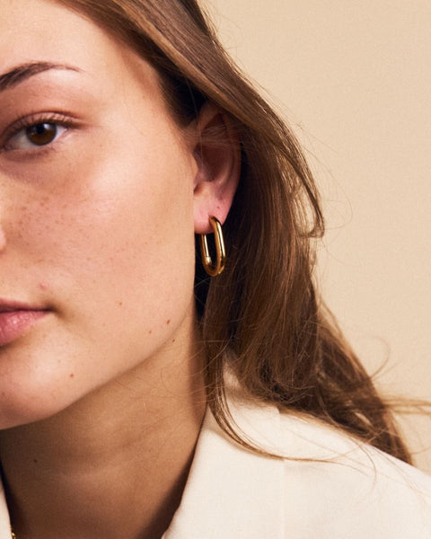 Edblad Modernist Hoop Earrings - Shiny Gold