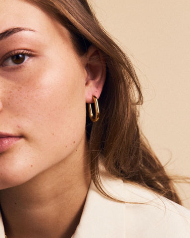 Edblad Modernist Hoop Earrings - Shiny Gold