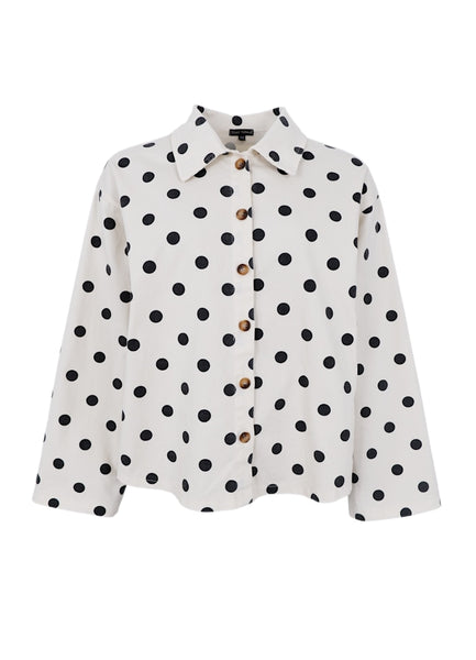Black Colour BCEllie Shirt - Polka Dots