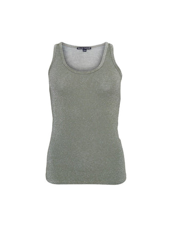 Black Colour BCFaye Lurex Vest - Olive Green