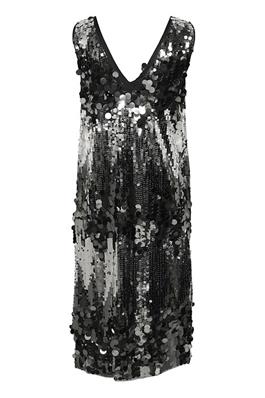 Soaked In Luxury SLAdine Sequin Dress -Silver Zig Zag