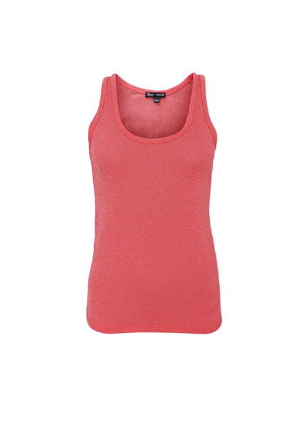 Black Colour BCFaye Lurex Vest - Coral Red