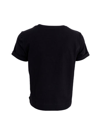 Black Colour Round Neck T-Shirt - Black