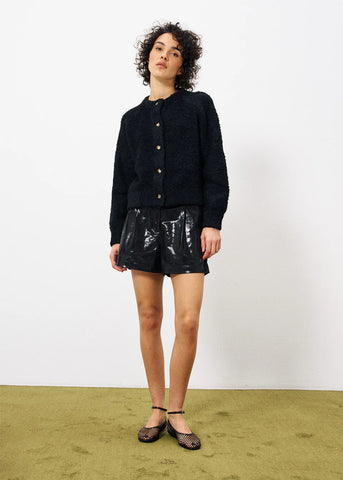 FRNCH Niki Knitted Cardigan - Black