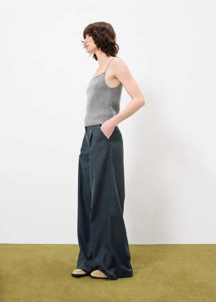 FRNCH Philip Wide Leg Trousers - Grey